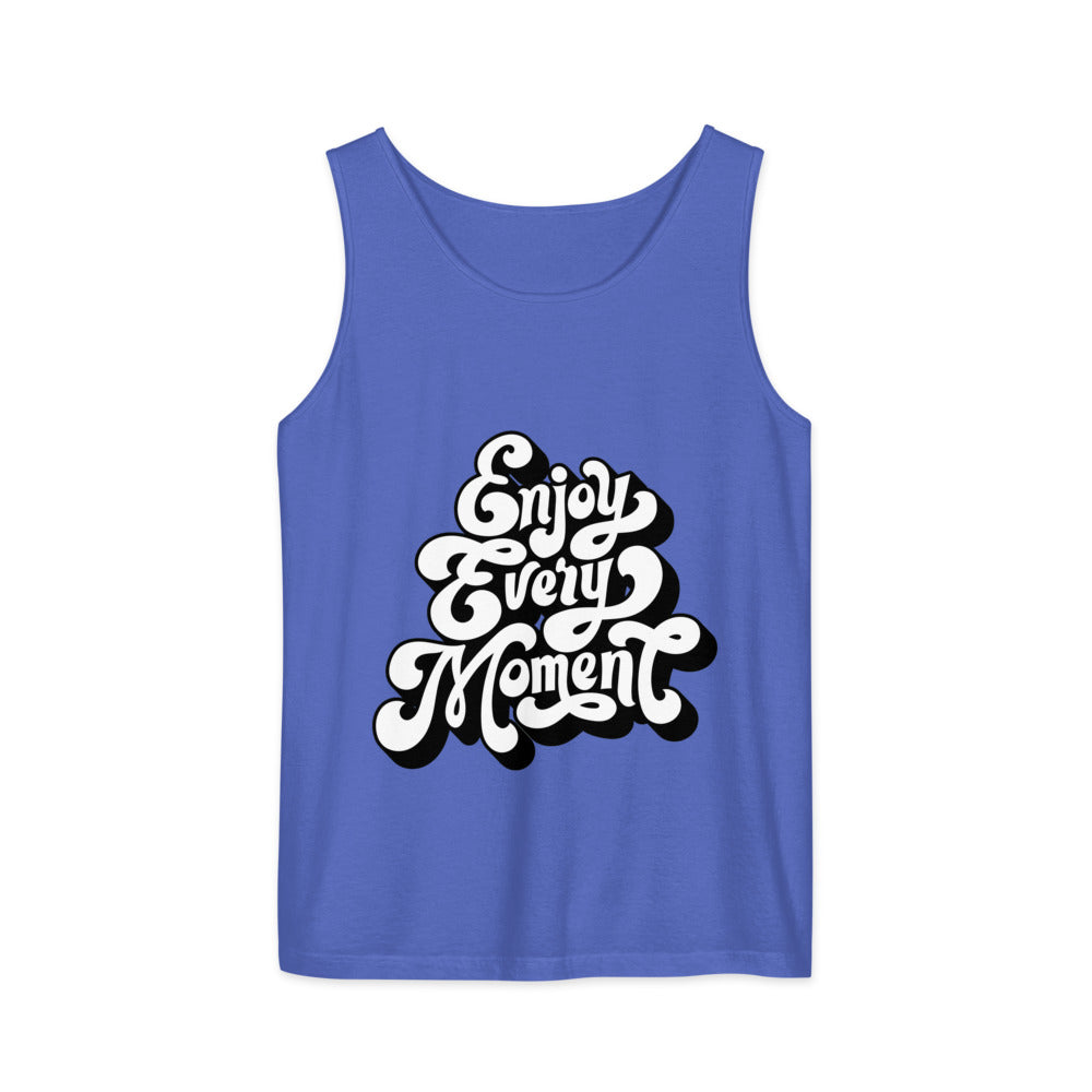 Enjoy every moments white | Unisex Garment-Dyed Tank Top | Comfort Colors 9360