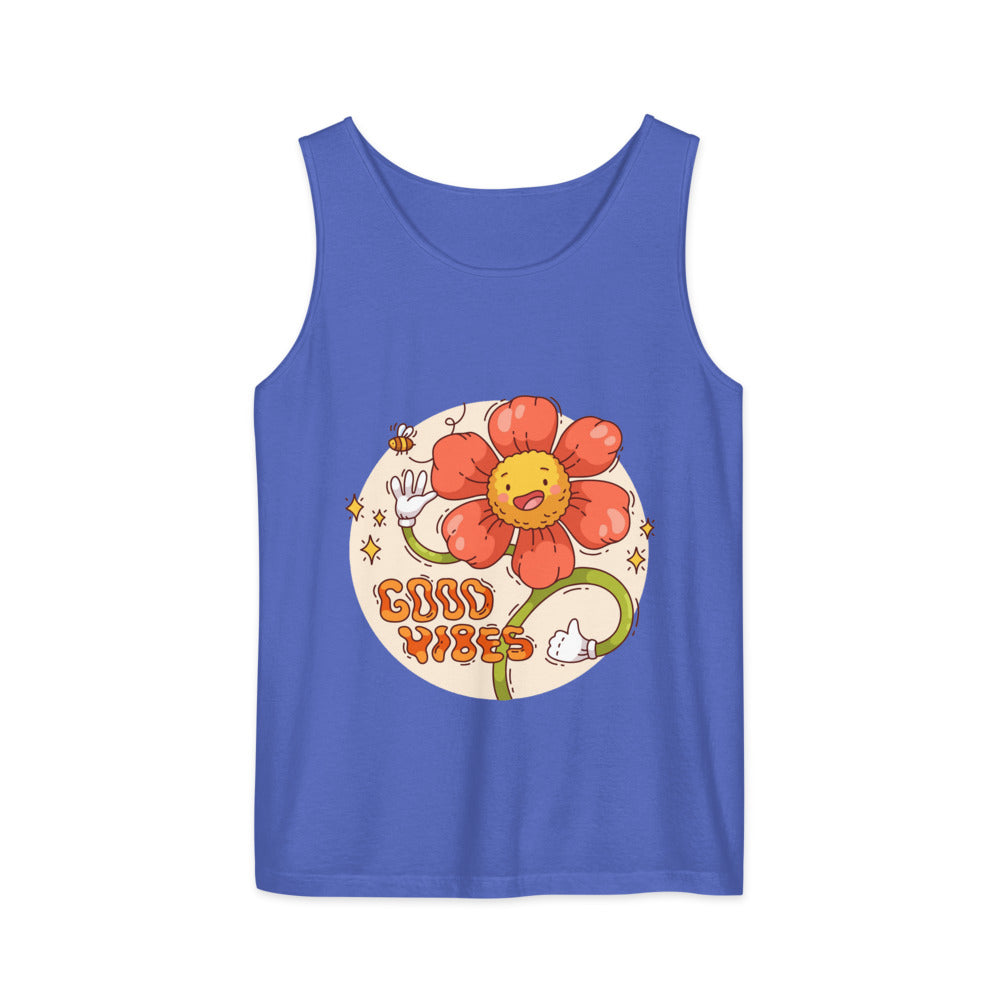 Good vides | Unisex Garment-Dyed Tank Top | Comfort Colors 9360