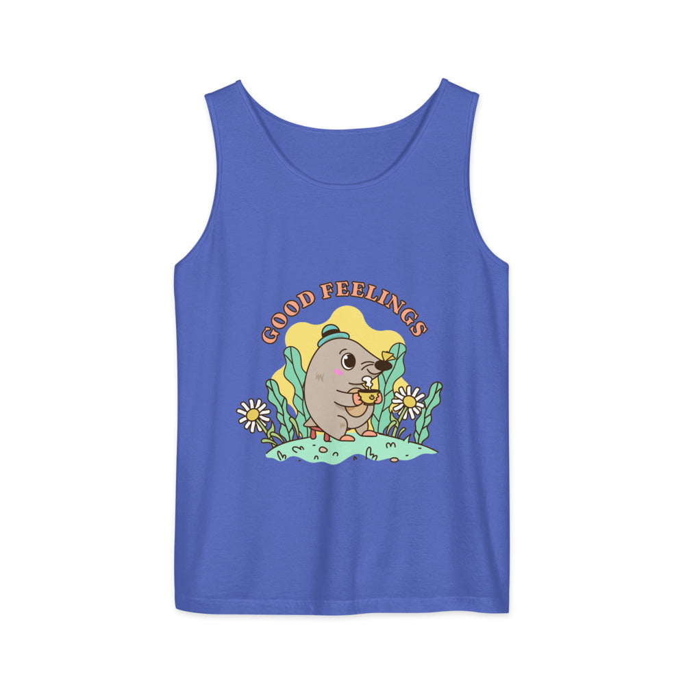 Good feelings | Unisex Garment-Dyed Tank Top | Comfort Colors 9360
