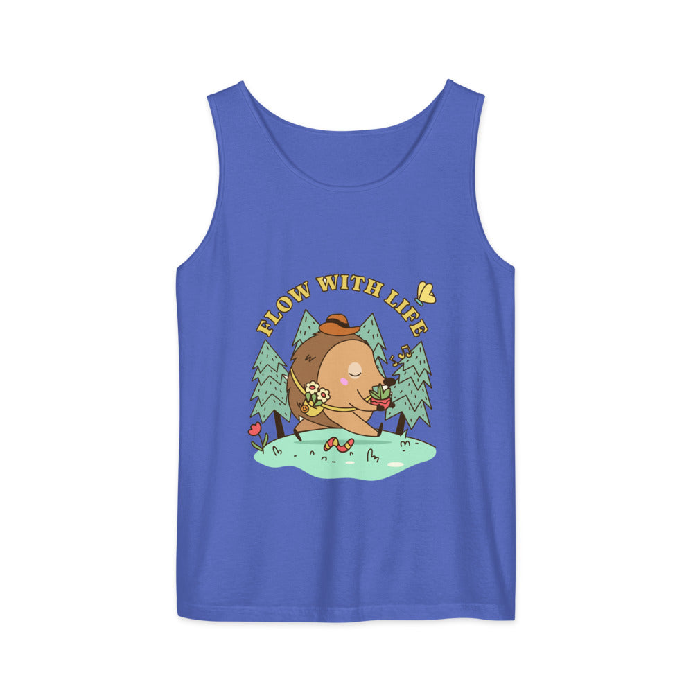 Flow with life | Unisex Garment-Dyed Tank Top | Comfort Colors 9360