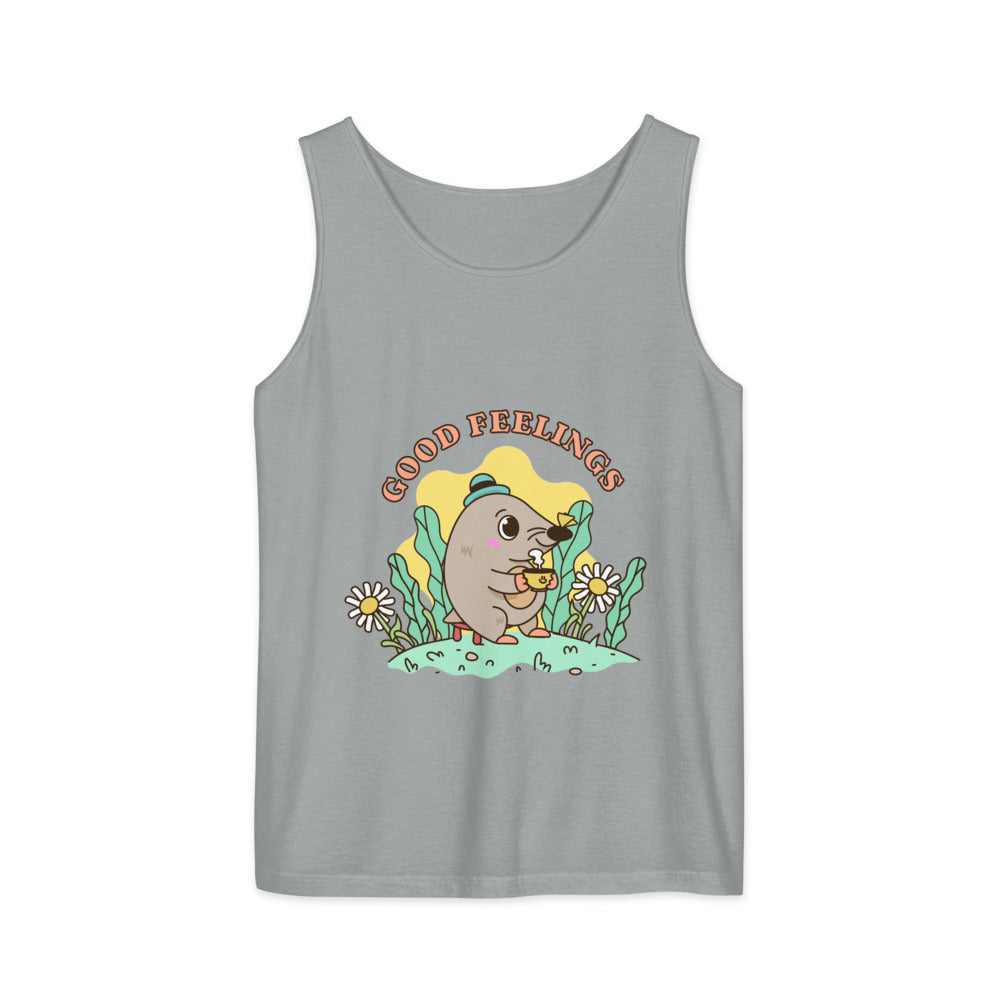 Good feelings | Unisex Garment-Dyed Tank Top | Comfort Colors 9360