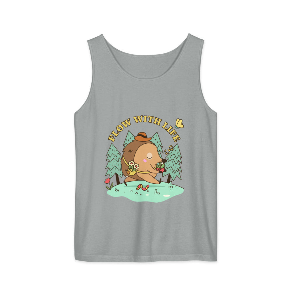 Flow with life | Unisex Garment-Dyed Tank Top | Comfort Colors 9360