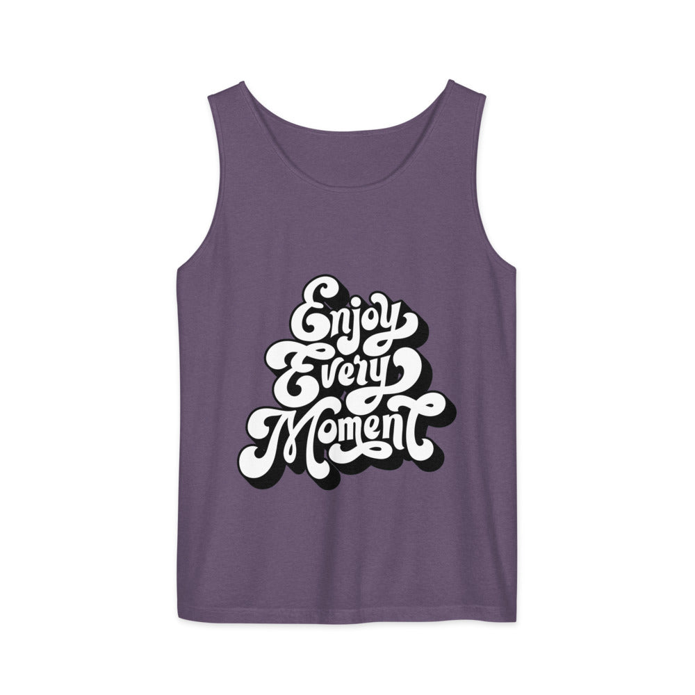 Enjoy every moments white | Unisex Garment-Dyed Tank Top | Comfort Colors 9360