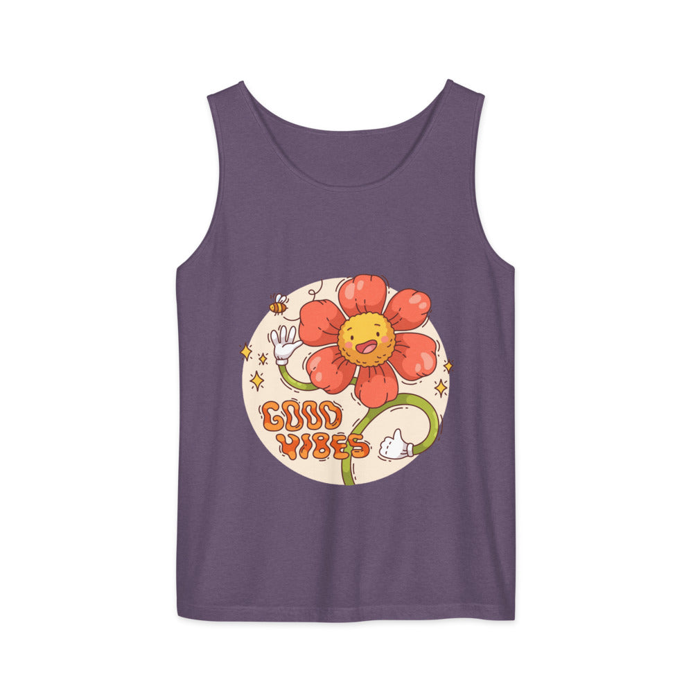 Good vides | Unisex Garment-Dyed Tank Top | Comfort Colors 9360