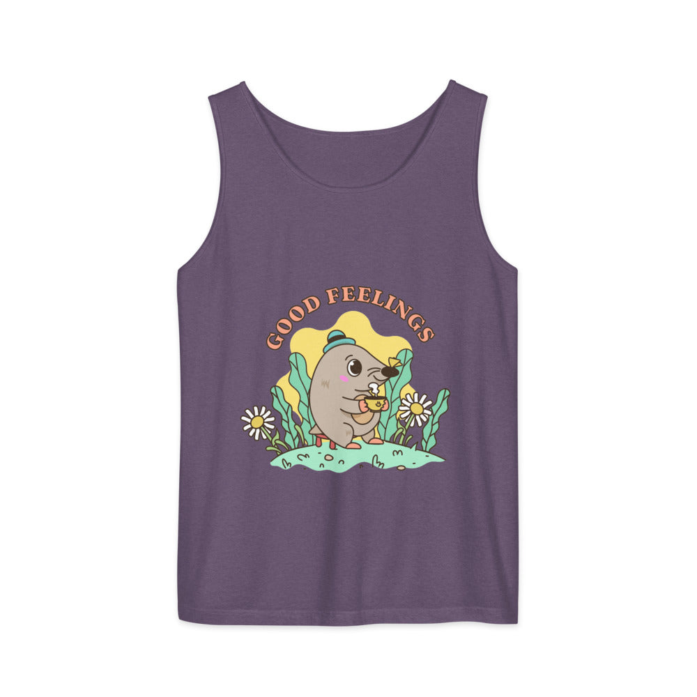 Good feelings | Unisex Garment-Dyed Tank Top | Comfort Colors 9360