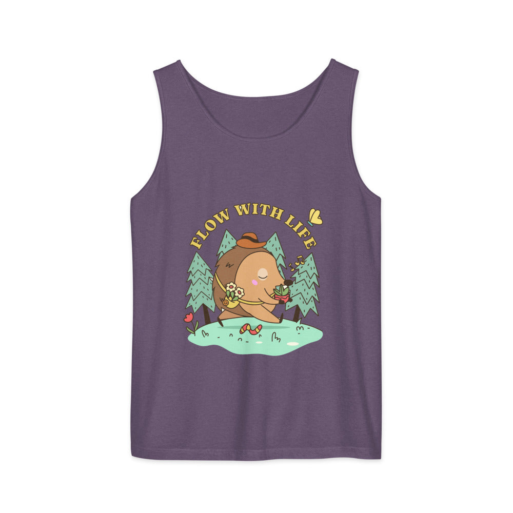 Flow with life | Unisex Garment-Dyed Tank Top | Comfort Colors 9360