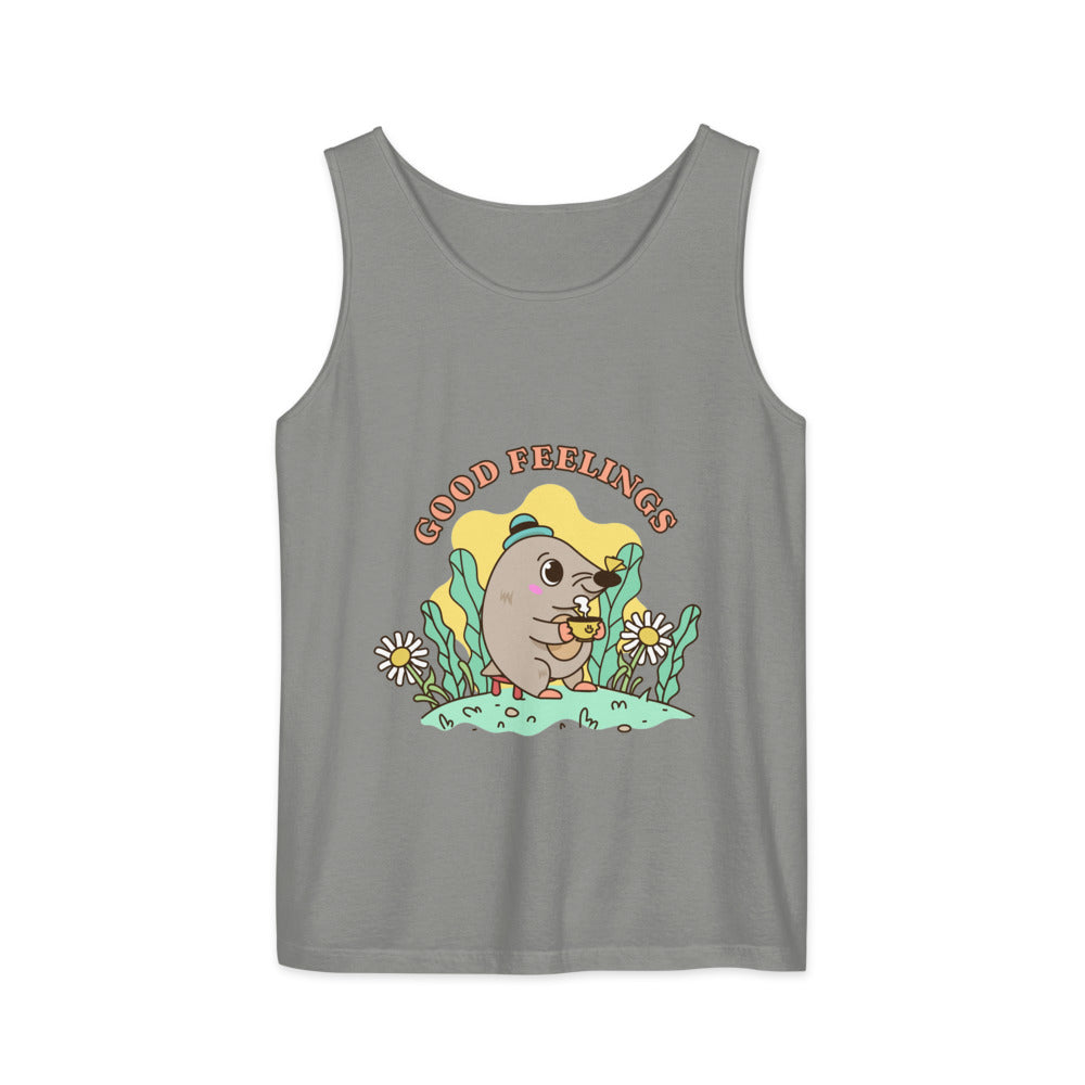 Good feelings | Unisex Garment-Dyed Tank Top | Comfort Colors 9360
