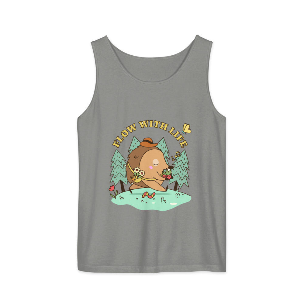 Flow with life | Unisex Garment-Dyed Tank Top | Comfort Colors 9360