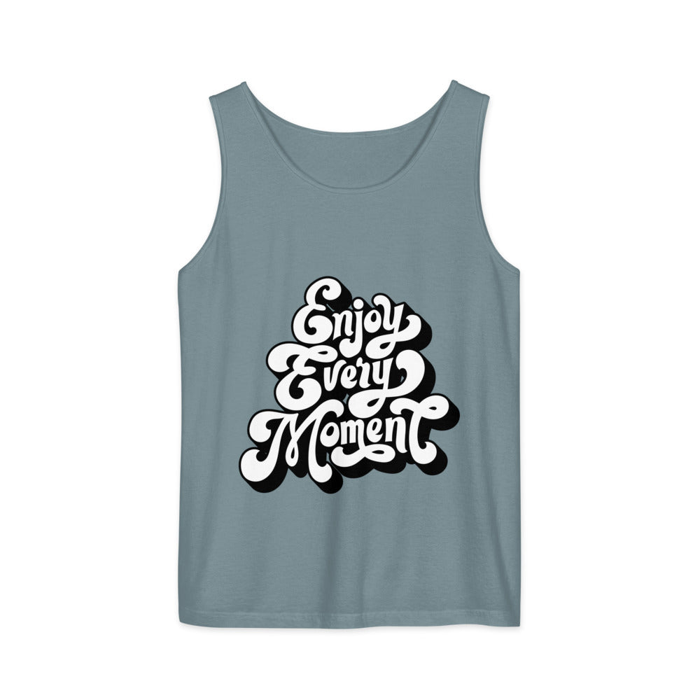 Enjoy every moments white | Unisex Garment-Dyed Tank Top | Comfort Colors 9360