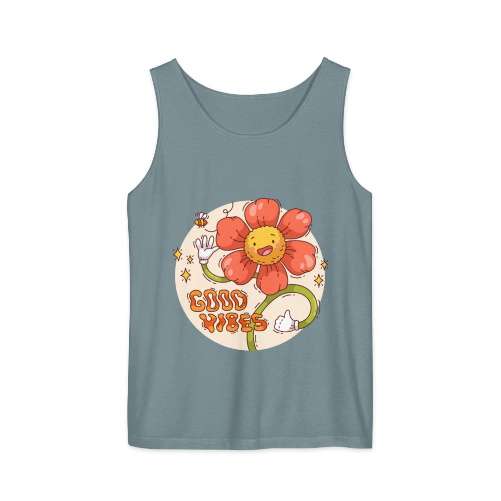 Good vides | Unisex Garment-Dyed Tank Top | Comfort Colors 9360