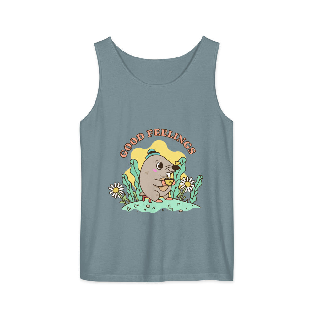 Good feelings | Unisex Garment-Dyed Tank Top | Comfort Colors 9360