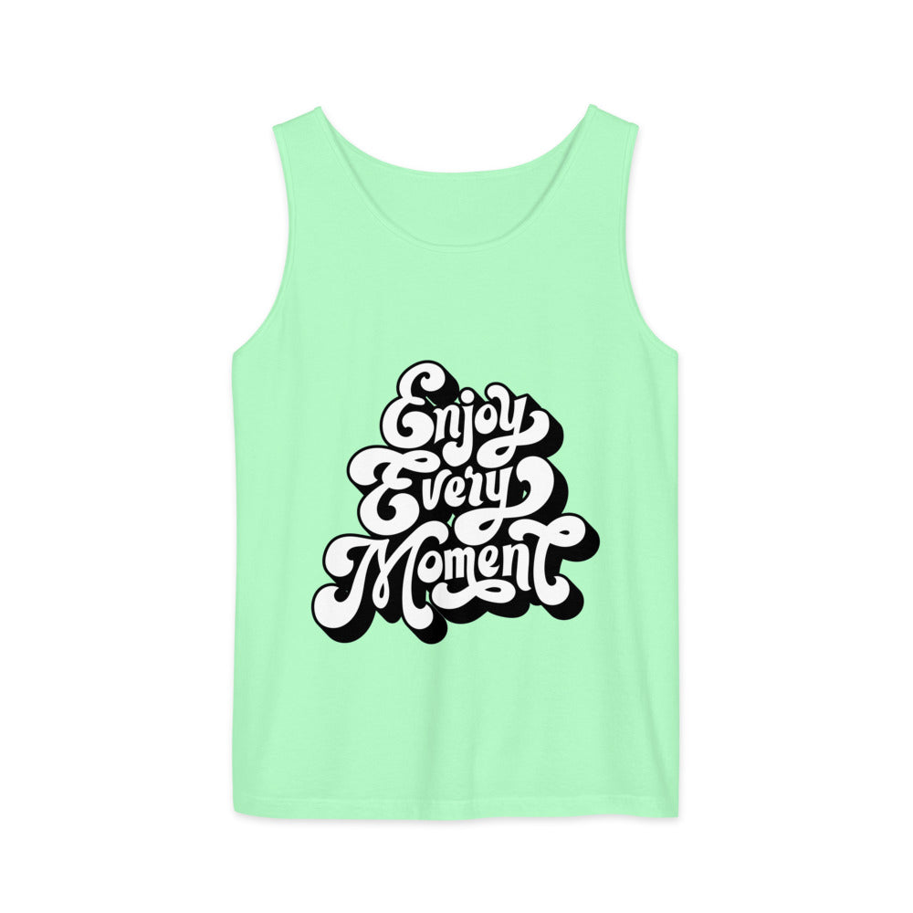 Enjoy every moments white | Unisex Garment-Dyed Tank Top | Comfort Colors 9360