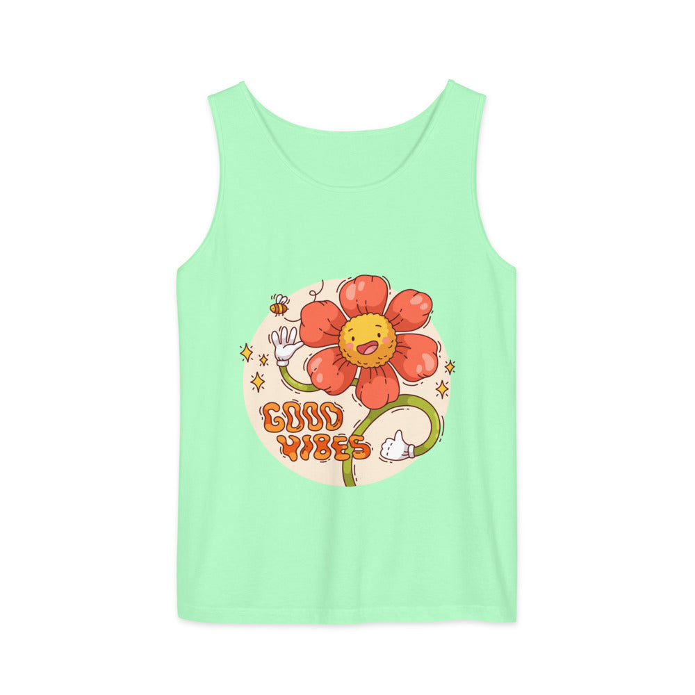 Good vides | Unisex Garment-Dyed Tank Top | Comfort Colors 9360