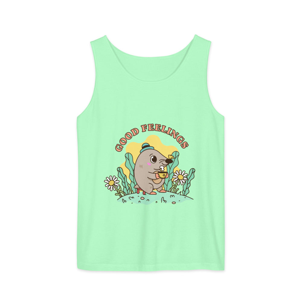 Good feelings | Unisex Garment-Dyed Tank Top | Comfort Colors 9360
