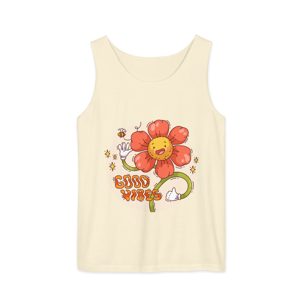 Good vides | Unisex Garment-Dyed Tank Top | Comfort Colors 9360