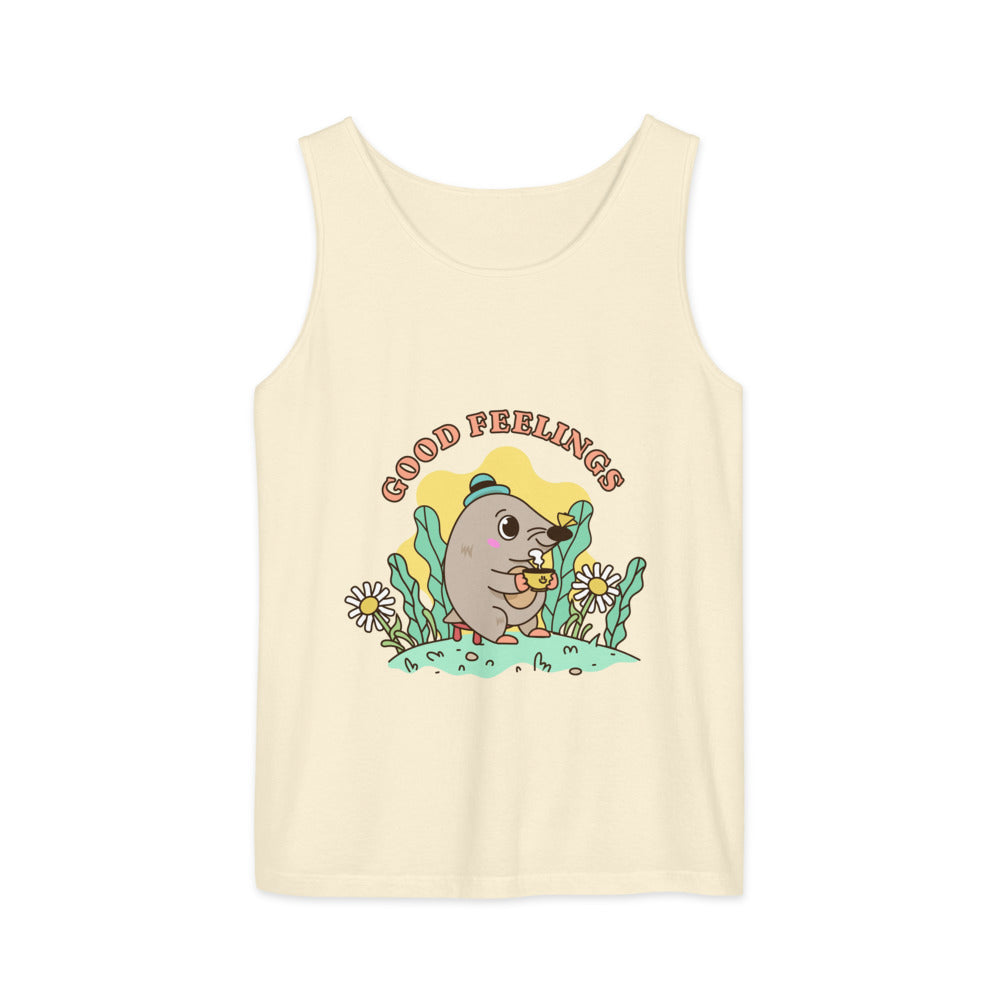 Good feelings | Unisex Garment-Dyed Tank Top | Comfort Colors 9360