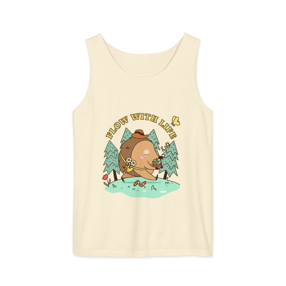 Flow with life | Unisex Garment-Dyed Tank Top | Comfort Colors 9360
