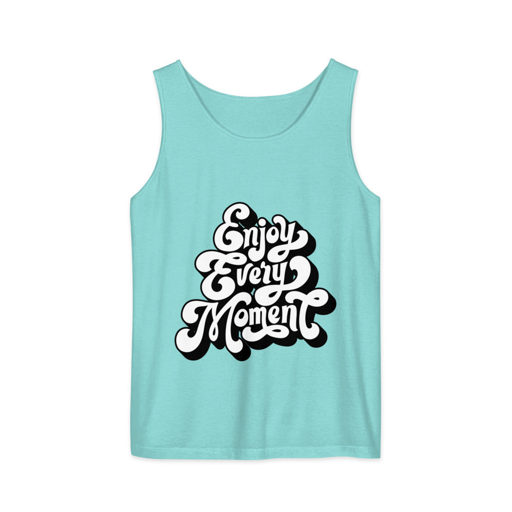 Enjoy every moments white | Unisex Garment-Dyed Tank Top | Comfort Colors 9360