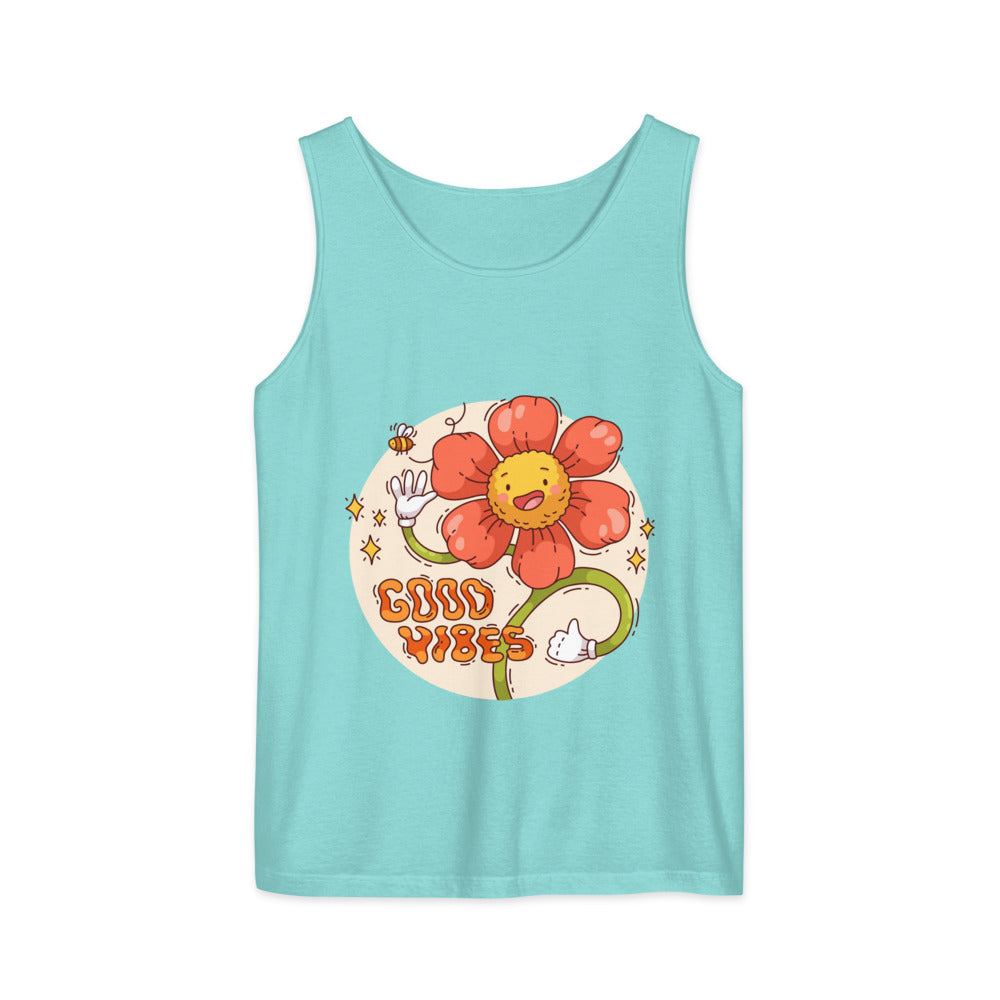 Good vides | Unisex Garment-Dyed Tank Top | Comfort Colors 9360