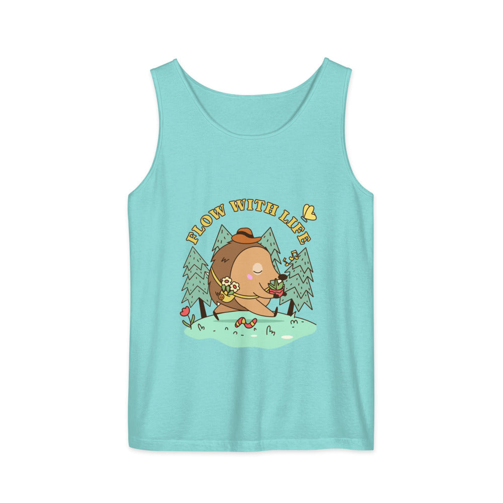 Flow with life | Unisex Garment-Dyed Tank Top | Comfort Colors 9360