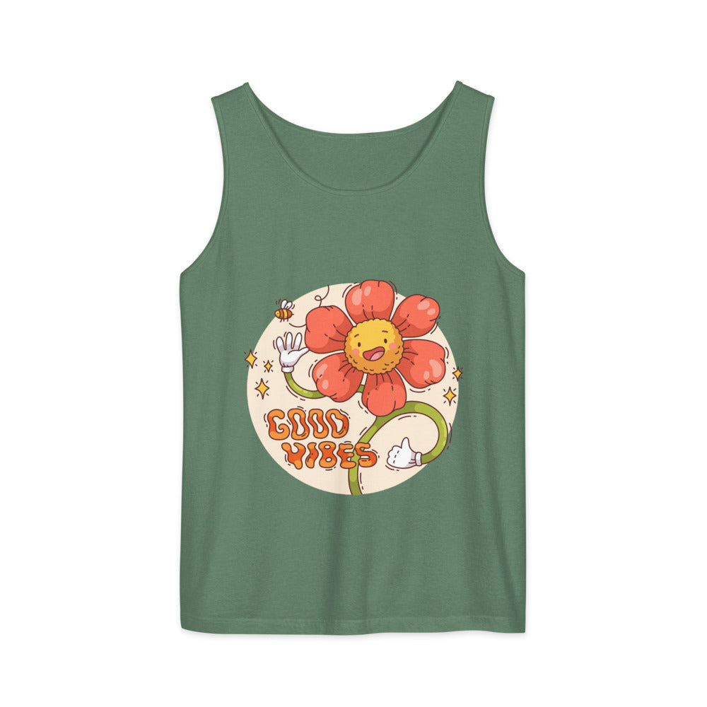 Good vides | Unisex Garment-Dyed Tank Top | Comfort Colors 9360