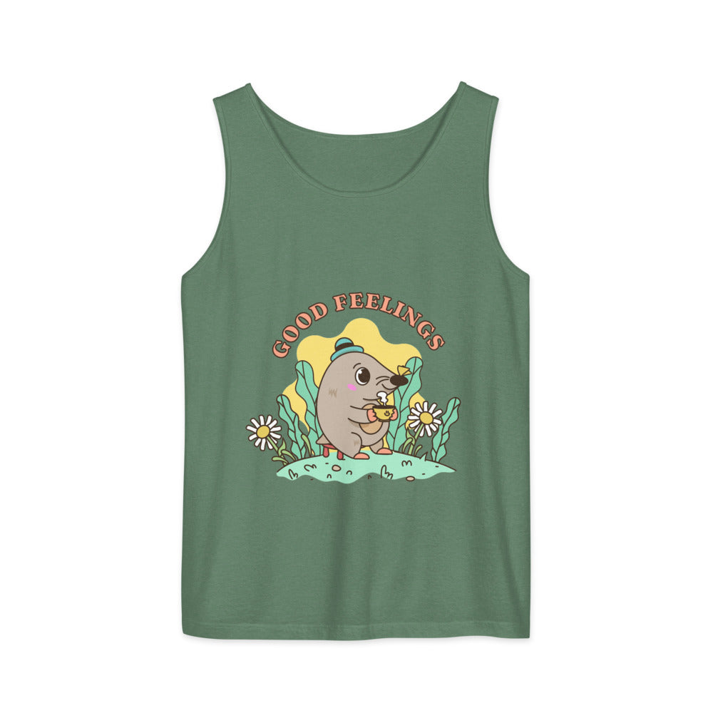 Good feelings | Unisex Garment-Dyed Tank Top | Comfort Colors 9360