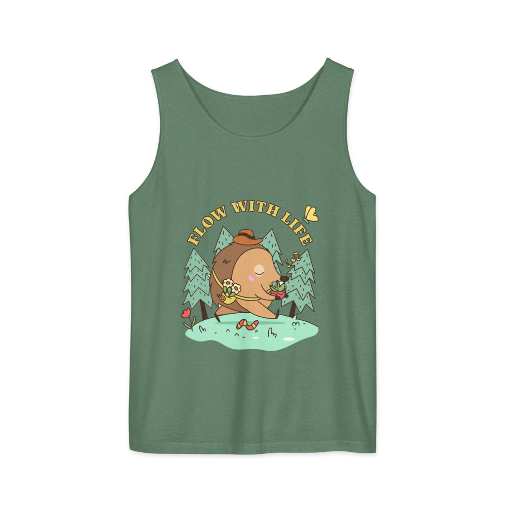 Flow with life | Unisex Garment-Dyed Tank Top | Comfort Colors 9360