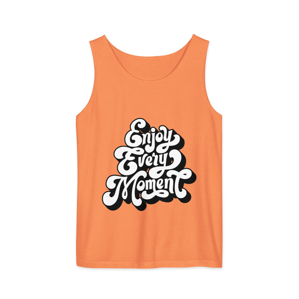 Enjoy every moments white | Unisex Garment-Dyed Tank Top | Comfort Colors 9360
