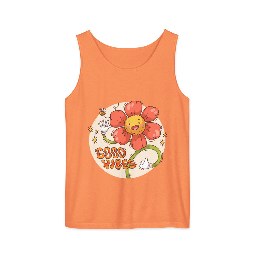 Good vides | Unisex Garment-Dyed Tank Top | Comfort Colors 9360
