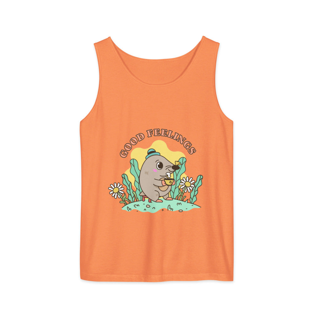 Good feelings | Unisex Garment-Dyed Tank Top | Comfort Colors 9360
