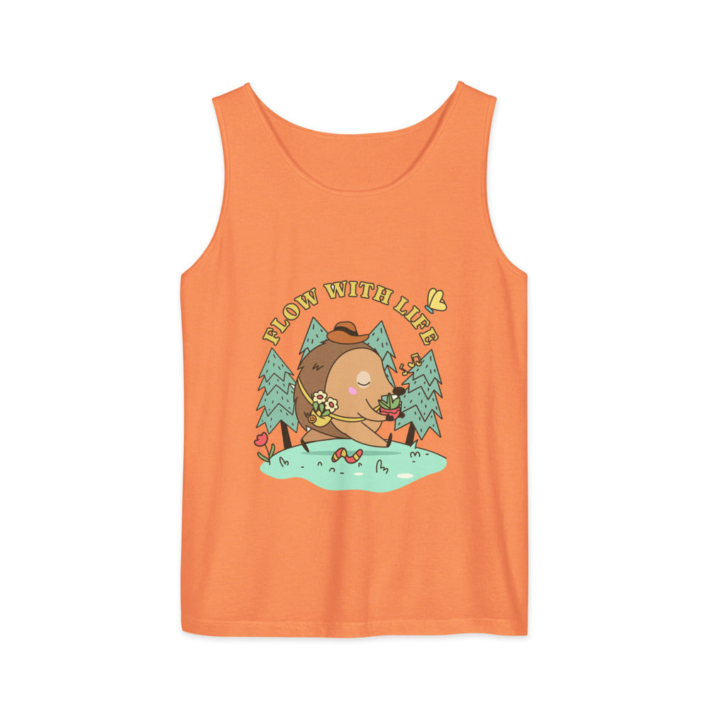 Flow with life | Unisex Garment-Dyed Tank Top | Comfort Colors 9360