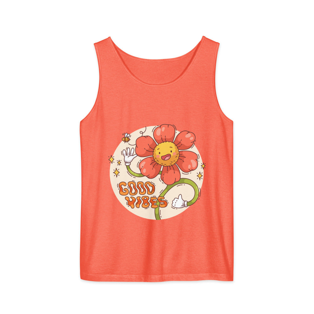 Good vides | Unisex Garment-Dyed Tank Top | Comfort Colors 9360