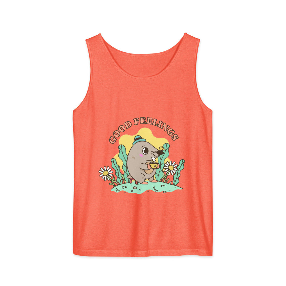Good feelings | Unisex Garment-Dyed Tank Top | Comfort Colors 9360