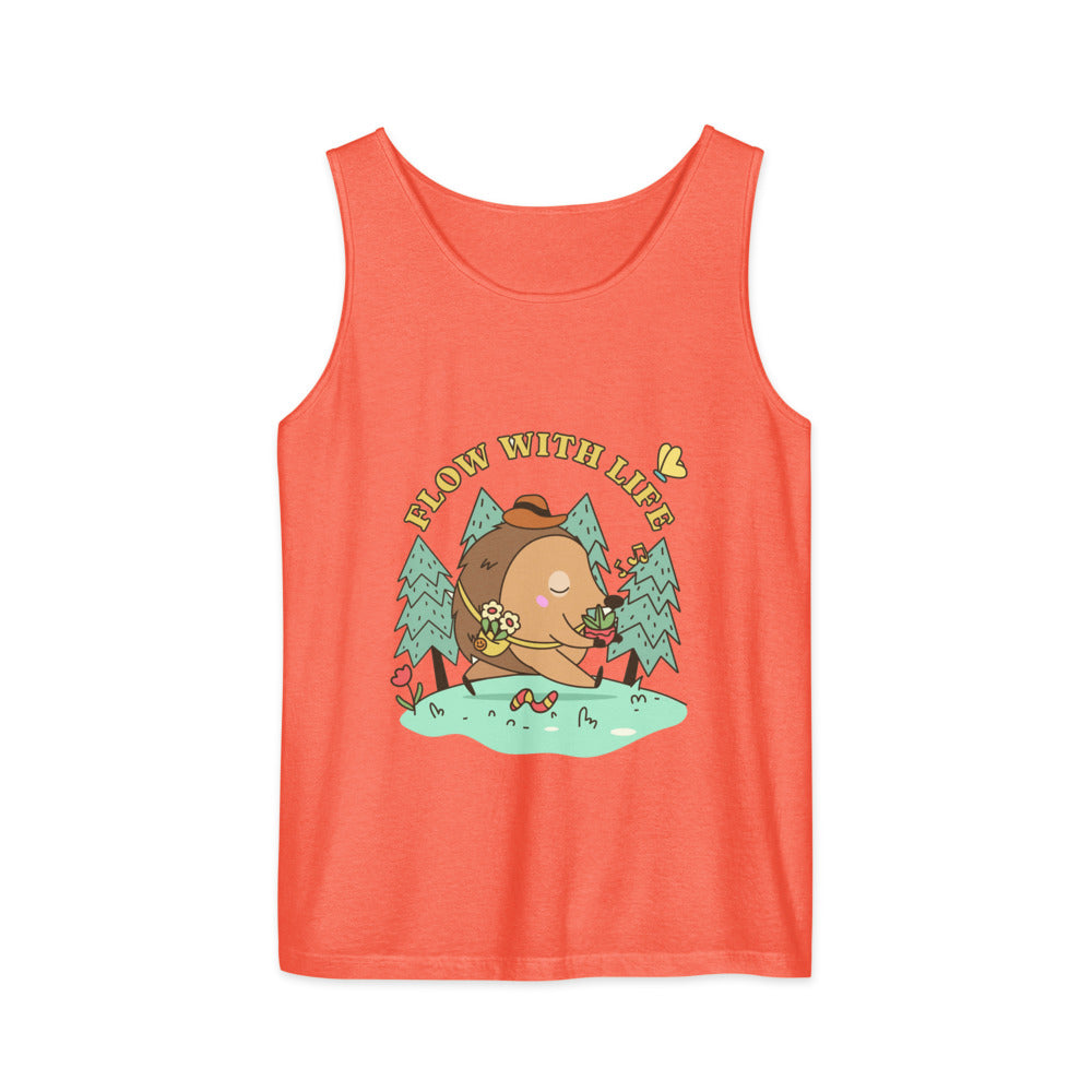 Flow with life | Unisex Garment-Dyed Tank Top | Comfort Colors 9360