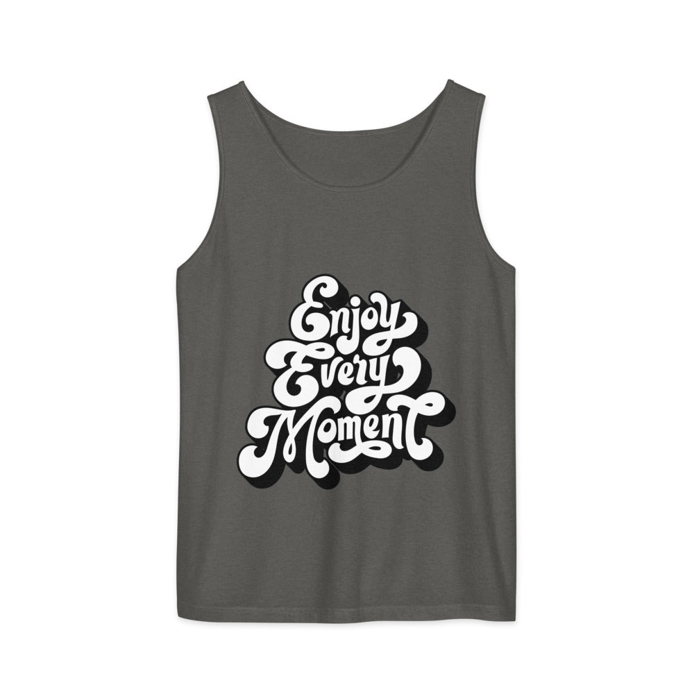 Enjoy every moments white | Unisex Garment-Dyed Tank Top | Comfort Colors 9360