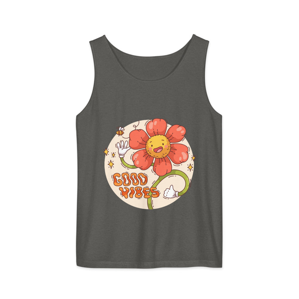 Good vides | Unisex Garment-Dyed Tank Top | Comfort Colors 9360