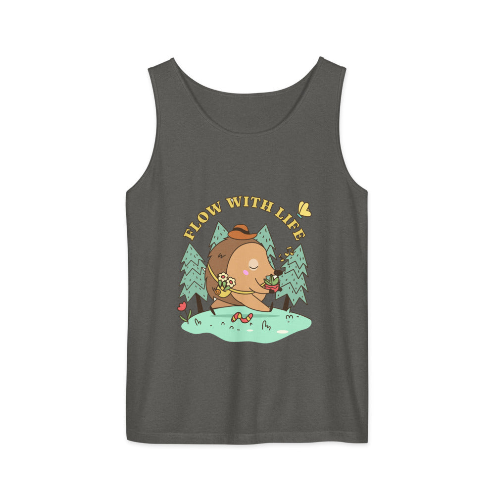 Flow with life | Unisex Garment-Dyed Tank Top | Comfort Colors 9360