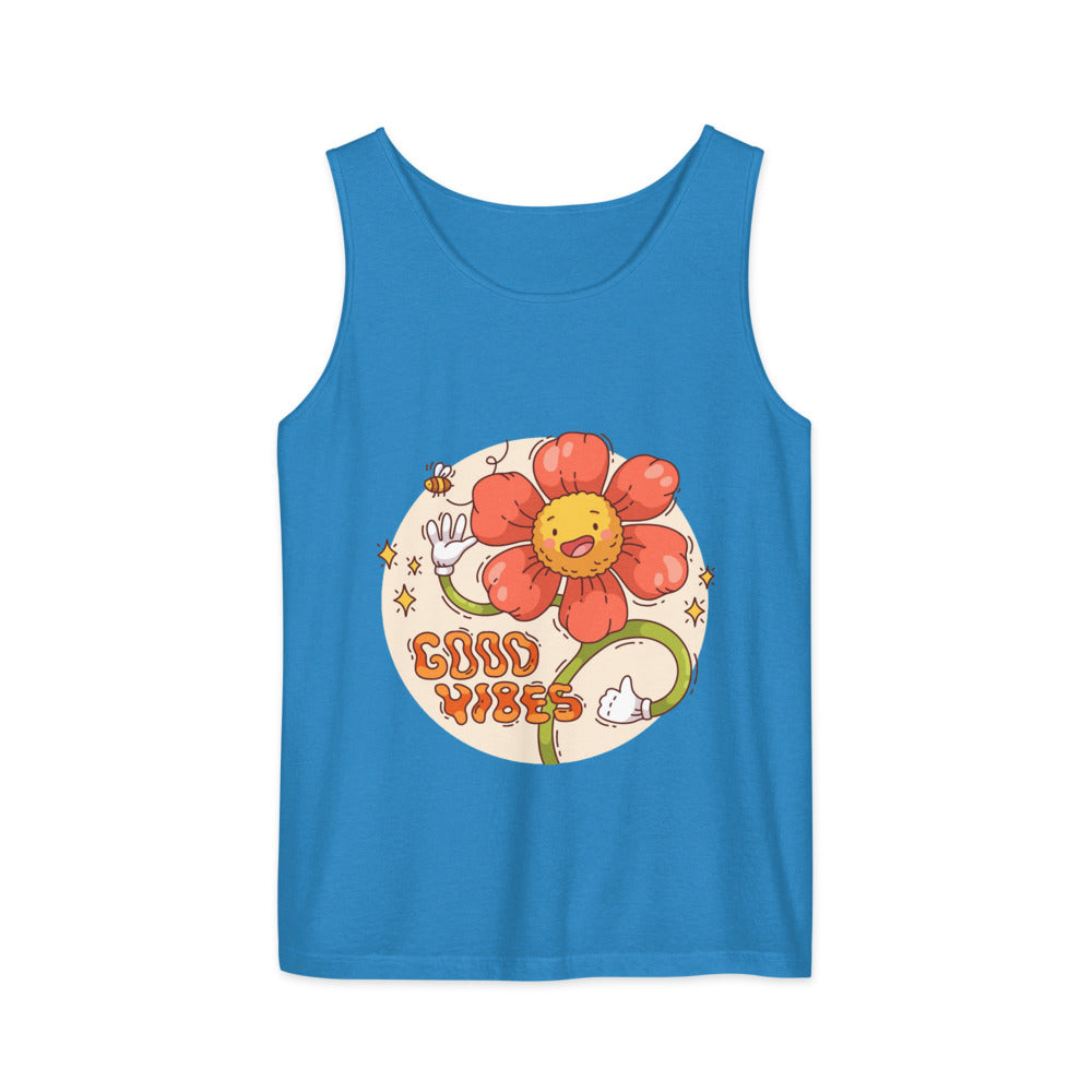 Good vides | Unisex Garment-Dyed Tank Top | Comfort Colors 9360