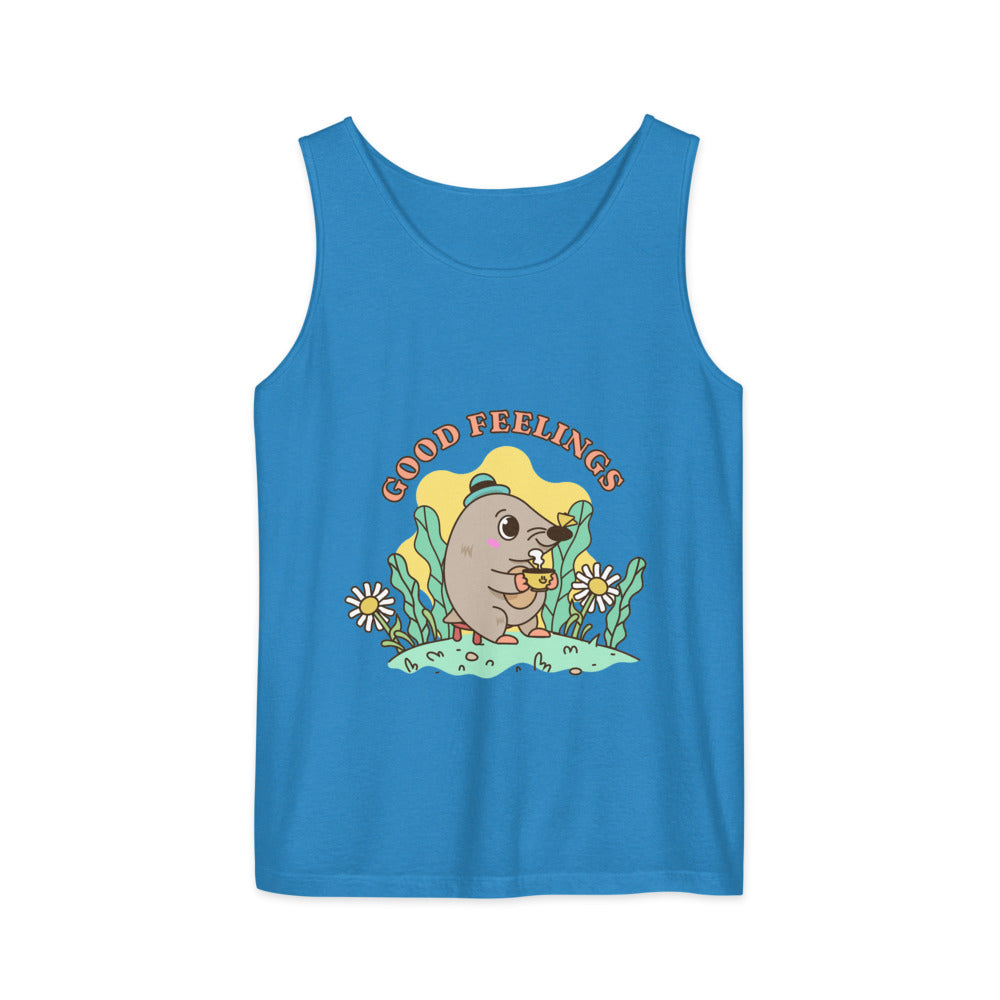 Good feelings | Unisex Garment-Dyed Tank Top | Comfort Colors 9360