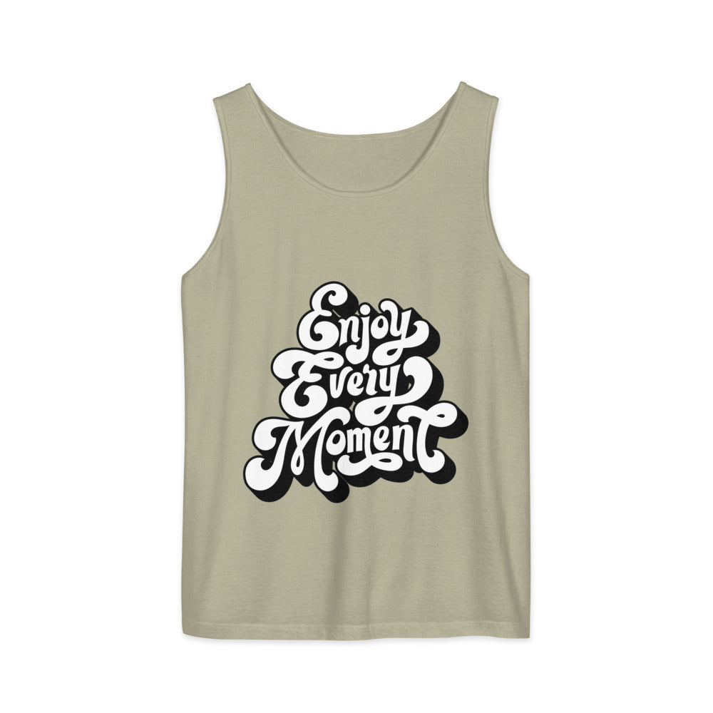 Enjoy every moments white | Unisex Garment-Dyed Tank Top | Comfort Colors 9360