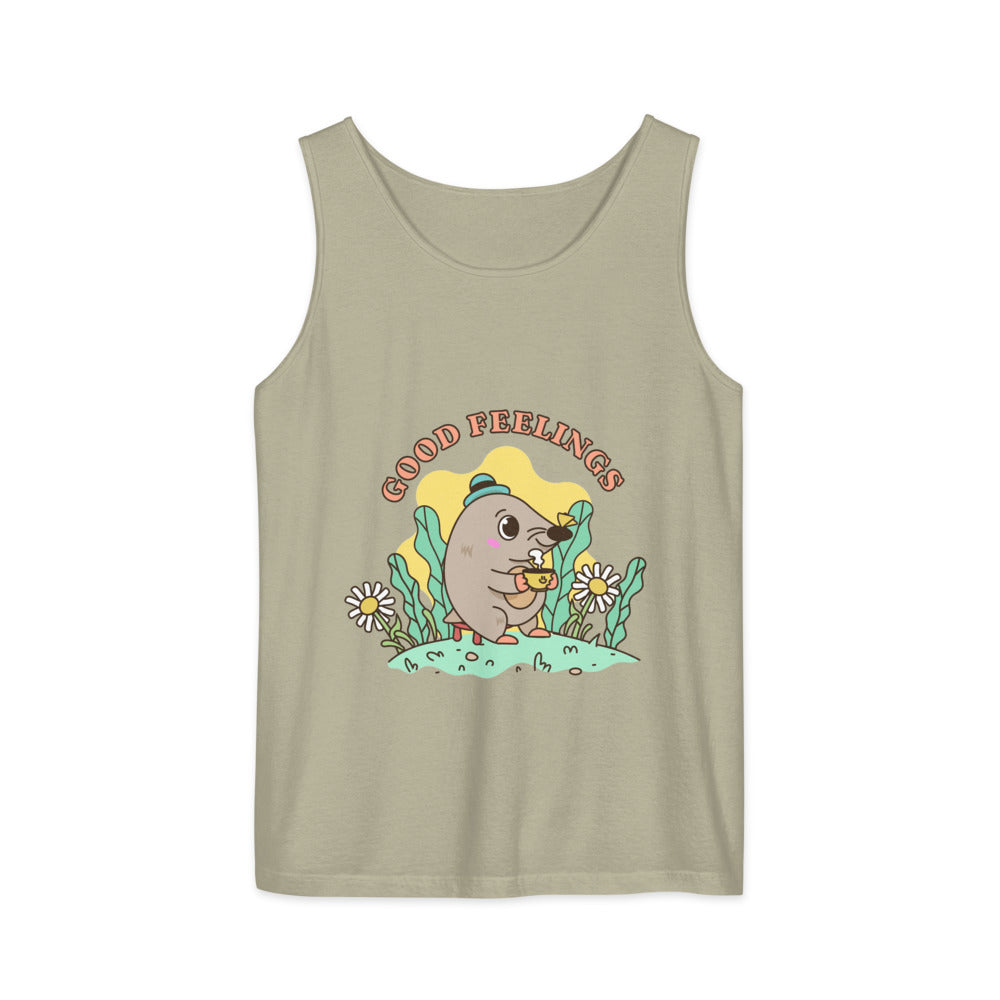 Good feelings | Unisex Garment-Dyed Tank Top | Comfort Colors 9360