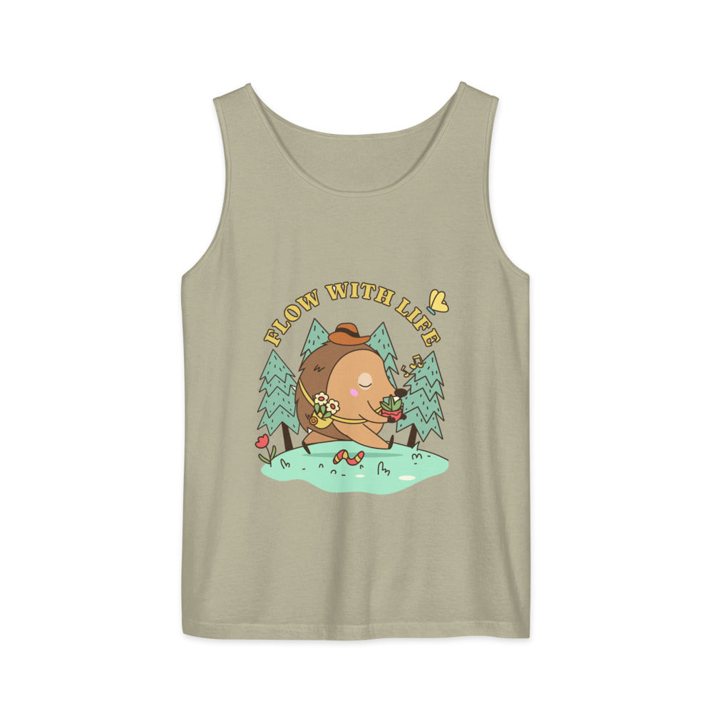 Flow with life | Unisex Garment-Dyed Tank Top | Comfort Colors 9360