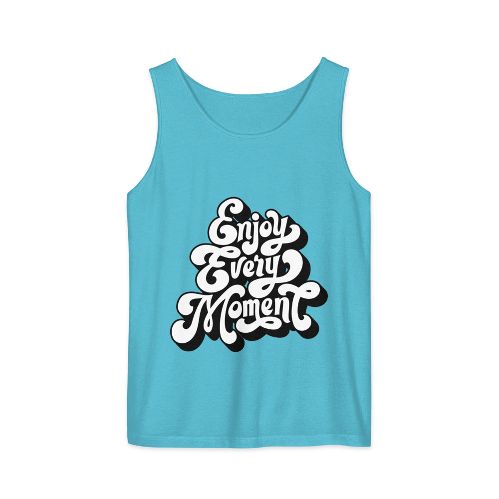 Enjoy every moments white | Unisex Garment-Dyed Tank Top | Comfort Colors 9360