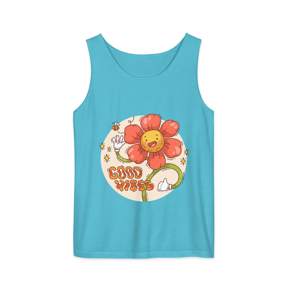 Good vides | Unisex Garment-Dyed Tank Top | Comfort Colors 9360