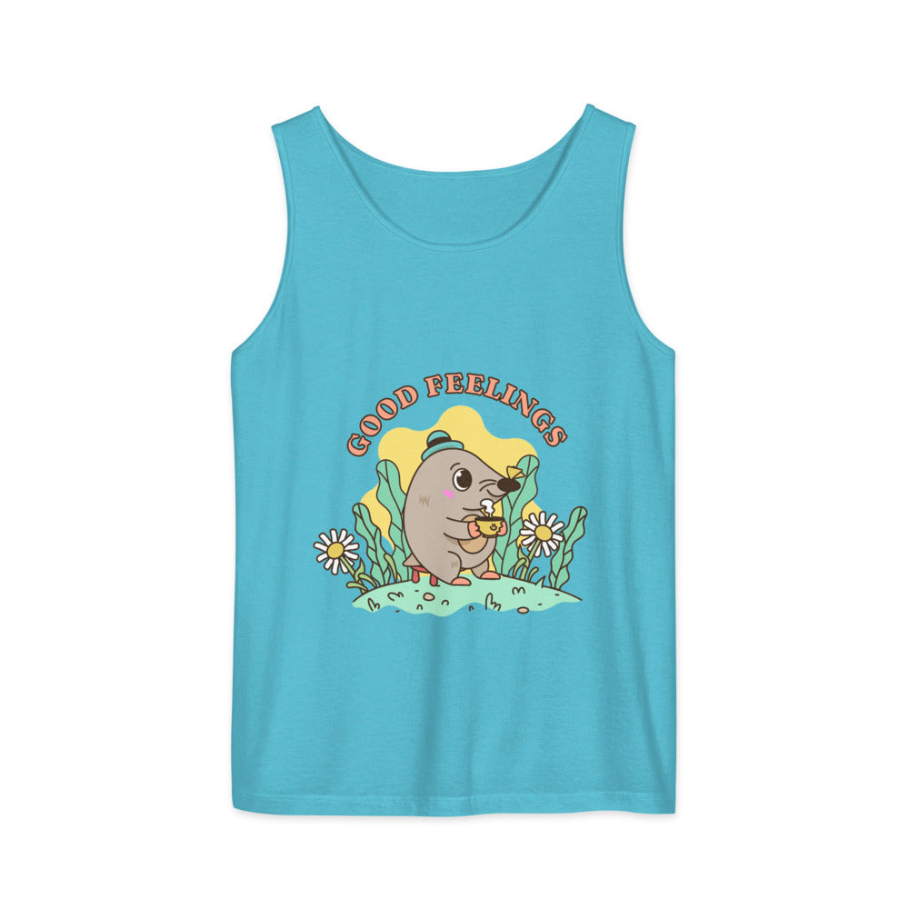 Good feelings | Unisex Garment-Dyed Tank Top | Comfort Colors 9360