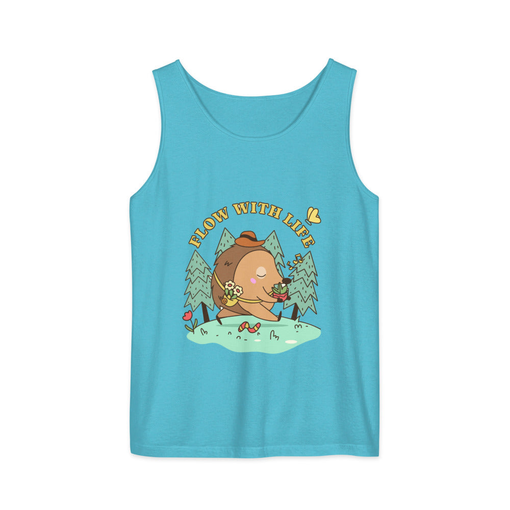 Flow with life | Unisex Garment-Dyed Tank Top | Comfort Colors 9360