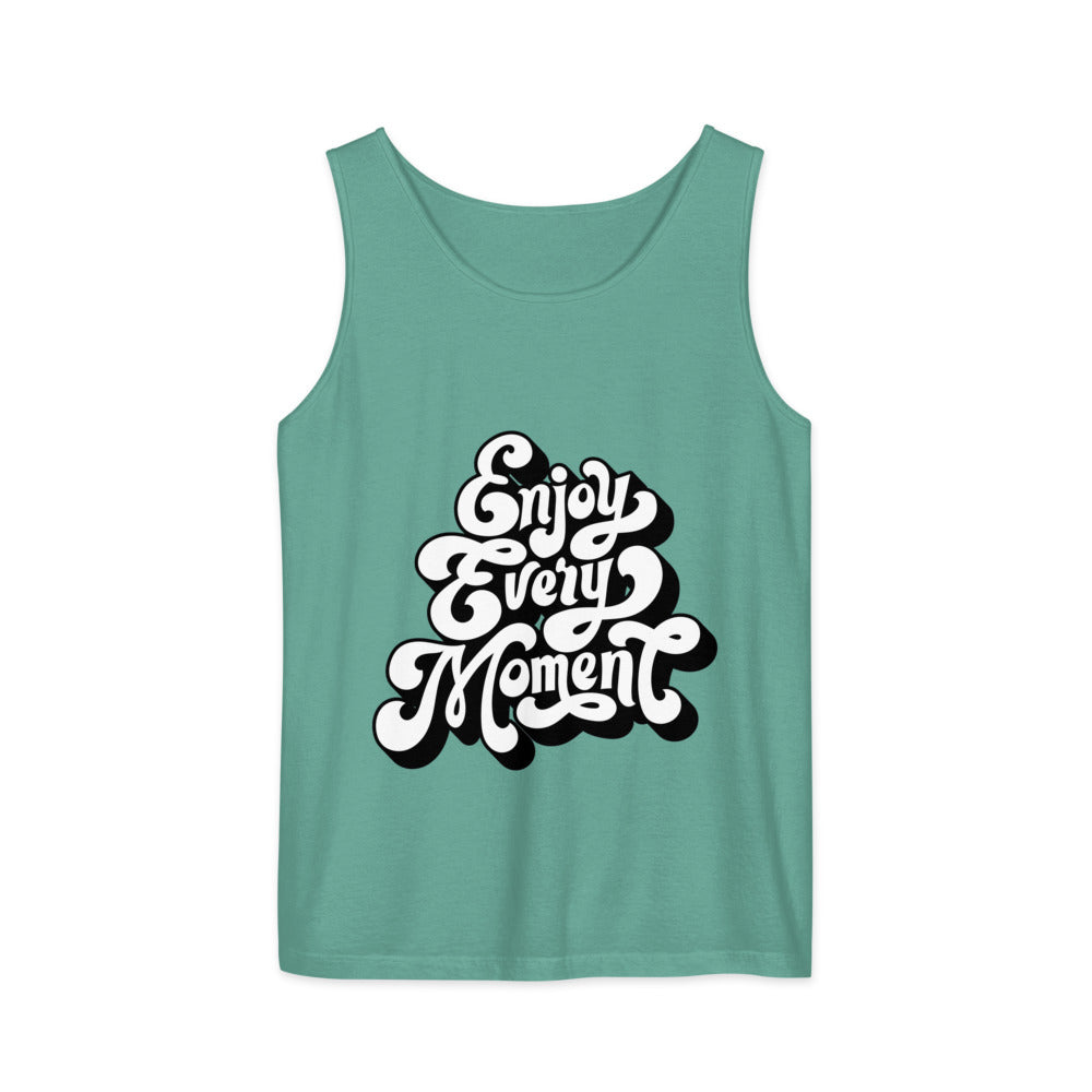Enjoy every moments white | Unisex Garment-Dyed Tank Top | Comfort Colors 9360
