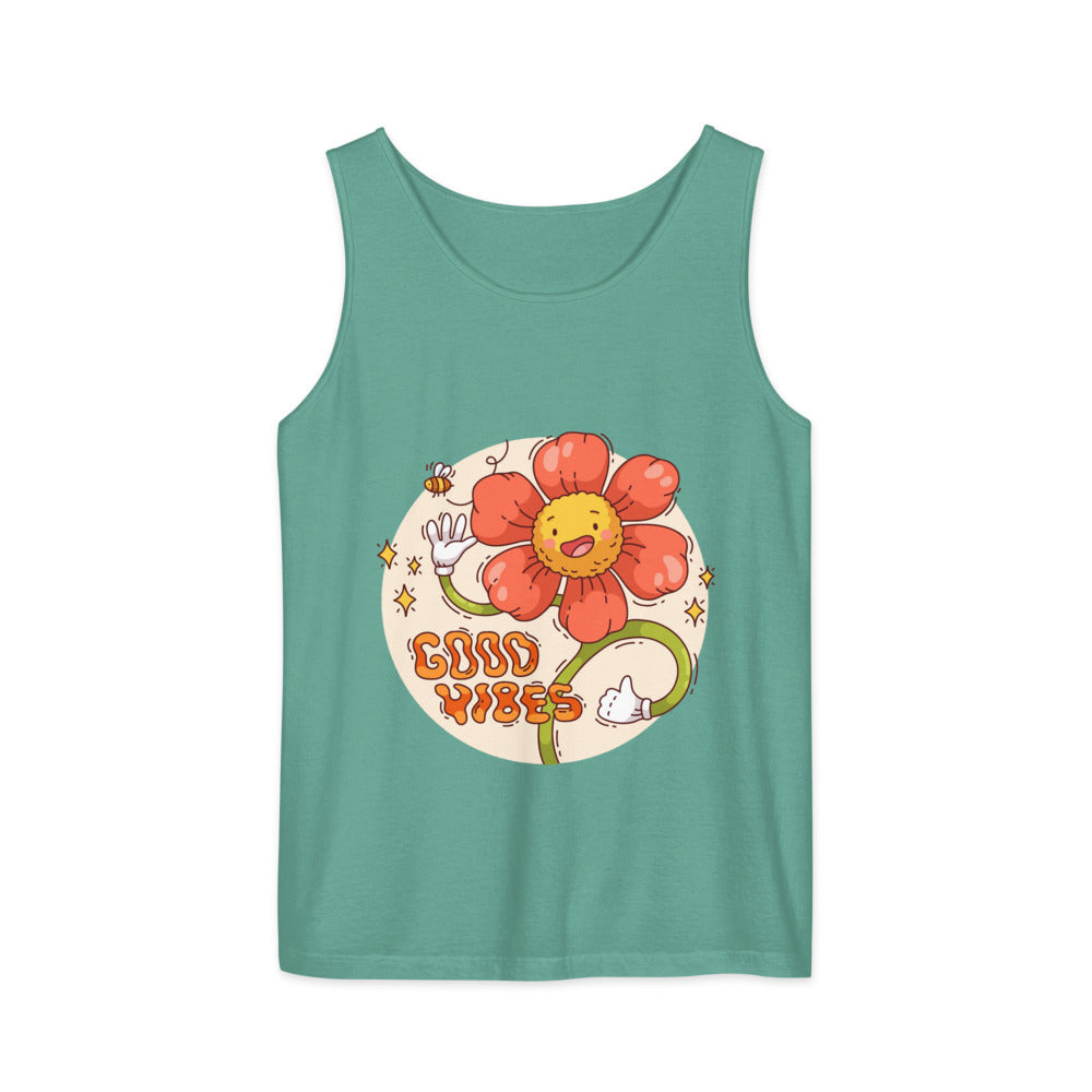 Good vides | Unisex Garment-Dyed Tank Top | Comfort Colors 9360
