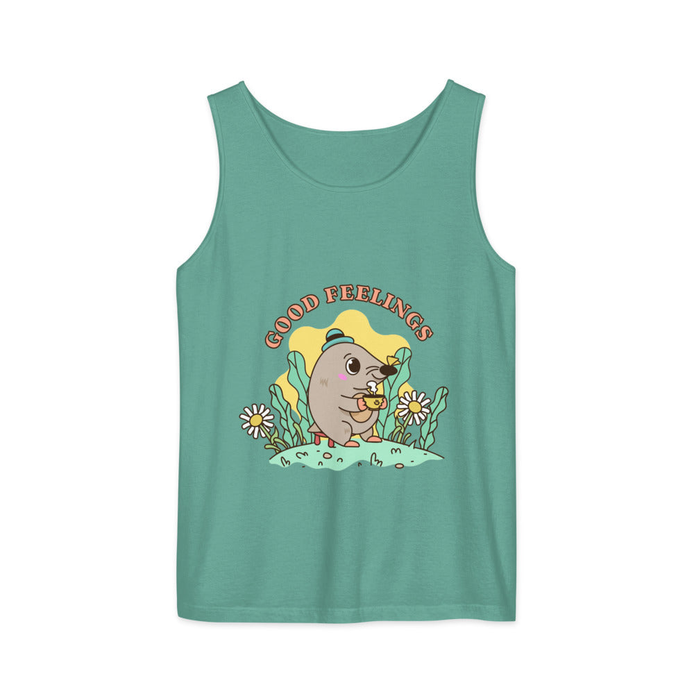 Good feelings | Unisex Garment-Dyed Tank Top | Comfort Colors 9360