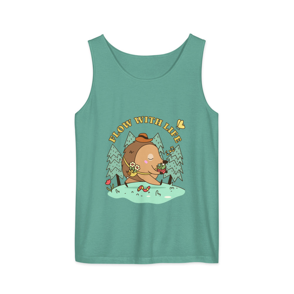 Flow with life | Unisex Garment-Dyed Tank Top | Comfort Colors 9360